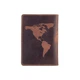 Кожаная обложка на паспорт HiArt PC-01 Shabby Cumaru World Map Рыжий - изображение 6