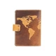 Обкладинка для паспорта з шкіри Hi Art «World Map» PB-02/1 Shabby Honey Пісочний - зображення 5