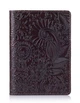 Кожаная обложка на паспорт HiArt PC-01 Mehendi Art коричневая Коричневый - изображение 1