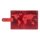 Обложка для паспорта из кожи Hi Art «World Map» PB-03S/1 Shabby Red Berry Красный - изображение 2
