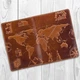Обложка-органайзер для документов из кожи HiArt PC-03 Crystal Amber 7 wonders of the world Коричневый - изображение 5