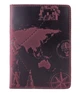 Обложка для паспорта из кожи HiArt PC-02 7 wonders of the world фиолетовая Фиолетовый - изображение 1