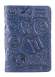 Обложка для документов из кожи HiArt AD-03 Crystal Blue Let's Синий - изображение 1