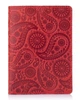 Обложка для паспорта из кожи HiArt PC-02 Shabby Red Berry Buta Art Красный - изображение 1