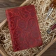Обложка для паспорта из кожи HiArt PC-02 Shabby Red Berry Buta Art Красный - изображение 4