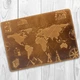 Обложка-органайзер для документов из кожи HiArt AD-01 Shabby Dingo 7 wonders of the world Рыжий - изображение 5