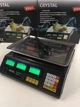 Торговые электронные весы Crystal аккумуляторные 50кг/6v/5г ЖК-дисплей подсветка LED Черные - изображение 1