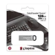Флешка Kingston DataTraveler Kyson 128 ГБ USB 3.2 Gen 1 срібляста - изображение 2