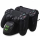 Зарядная док станция DOBE для DualShock 4 PS4 на 2 геймпада Черный (PS4) - изображение 1