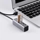 USB хаб расширитель HUB адаптер Hoco HB1 (USB to USB2.0*4). Grey - изображение 4