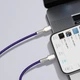 USB кабель Type С на Lightning Baseus Cafule Series Metal Data Cable (2M, 20W, PD). Purple - зображення 9