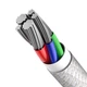 Кабель Lightning > USB Type-C Baseus High Density Braided PD 20W 2.0m (CATLGD-A02) White - изображение 7
