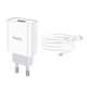 Блок питания - зарядный адаптер HOCO Asombroso C81A 1USB 2.1A набор с кабелем Lightning белый - изображение 5