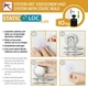 Настінна поліця Wenko Static-Loc® Plus для ванної кімнати Osimo, кріпиться без свердління, хромована сталь. - изображение 6