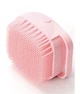 Силіконова масажна мочалка Silicone Massage Bath Brush Рожева - зображення 3