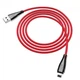 Кабель магнитный для зарядки телефона Apple Lightning iPhone HOCO Blaze Magnetic U75 120см |3A| Красный - изображение 3