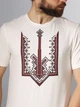 Мужская вышитая футболка BATIAR Тризуб крестиком XXXL молочная - изображение 6