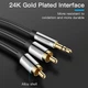 Кабель Vention AUX 3.5 mm M - 2xRCA M, 3 m, Black (BCFBI) - изображение 3