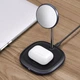 Зарядний комплекс Baseus Swan 2in1 Magnetic (бездротовий магнітний стенд для Apple 12 7.5W та майданчик 10W/7.5W/5W) з мережним адаптером та кабелем Type-C 3A - зображення 10