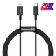 USB кабель для iPhone Type С на Lightning BASEUS Superior Series Fast Charging Data Cable (1m, 20W, 480 Mbps). Black - изображение 1