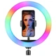 Кольцевая LED RGB лампа ALLS 26 см с держателем для телефона селфи кольцо для блогера 25W + Штатив - изображение 9