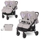 Коляска прогулочная для двойни Lorelli DUO Grey Dots (24574) Серый - изображение 10