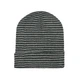 Шапка бини Beani'qe Stripy One size Серый чёрный (21023) - изображение 2