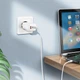 Сетевое зарядное устройство Hoco N16 GaN |1USB/2Type-C, 65W, 5A, QC/PD| адаптер с Type-C кабелем 1м. на 100W и быстрой зарядкой White (N16) - изображение 7