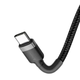Кабель зарядный Baseus Cafule PD2.0 60W flash charging USB Type-C 3 A 1m Black (CATKLF-GG1) - изображение 4