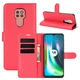 Чохол IETP для Motorola Moto G9 Play шкіра PU з візитницею червоний - зображення 1