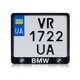 Рамка для мотоциклетного номера BMW 174х220мм чёрная (VH-ABS1722BMW) - изображение 1