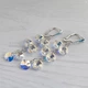 Сережки доріжки Hand Made з кристалами хамелеонами Swarovski - зображення 1