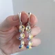 Сережки доріжки Hand Made з кристалами хамелеонами Swarovski - зображення 2