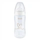 Бутылочка для кормления Nuk First Choice Plus Сердца 300 мл Бежевая (3952398) - изображение 1