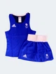 Женская форма для занятий боксом Olympic Woman GBR шорты-юбка + майка ADIDAS ADIAIBA20TW синяя L - зображення 1