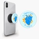 Попсокет (Popsockets) держатель для смартфона С Украиной в сердце (8754-3668-WT) Белый - изображение 1