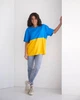 Женская патриотическая футболка "Флаг Украины" Размер S Футболка оверсайз Украинская одежда с символикой для женщин - изображение 2