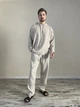 Лляне чоловіче худі натуральний колір екрю M - linen island (132769) - зображення 3