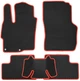 Килимки в салон Kinetic для Mitsubishi Lancer Evo X 10 X Sb '07 - EVA-полімерні чорні з червоною тасьмою (комплект) - зображення 2