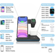 Беспроводное зарядное устройство WIRELESS CHARGER 3in1 15W Fast iPhone+Apple Watch+AirPods черное - изображение 5