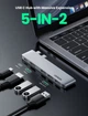 Юсб-хаб Ugreen CM251 5-in-2 Dual USB Type-C to 3x USB 3.0 + HDMI + USB Type-C for MacBook Pro/Air (60559) - зображення 2
