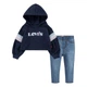Комплект: худи и джинсы для девочки Levi's 92 см 1ED600/B5S - изображение 1