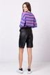 Шорти із еко шкіри Lara S Чорний fw220195 - зображення 3