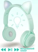 Навушники з котячими вушками Бездротові Wireless headSet Cat Y-08 Зелені з Bluetooth гарнітурою та LED підсвічуванням - зображення 1