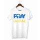 Футболка Кавун с принтом Pray Ukraine S Белый - изображение 1
