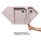 Кухонная мойка с дополнительной чашей Lidz 1000x500/225 COL-06 (LIDZCOL061000500225) - изображение 3