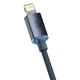 USB кабель Type-C на Lightning для iPhone Baseus Crystal Shine Series (20W, 2m). Black - зображення 3