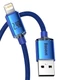 USB кабель с разъемом Lightning для iPhone Baseus Crystal Shine Series (2.4A, 1.2m). Blue - изображение 1