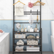 Сборная напольная вешалка для одежды New simple floor clothes rack size с крючками и полками 60*29.5*151 см - изображение 6