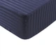 Простирадло Lotus Готель - Сатин Страйп 1*1 темно-синій Туреччина 180*200*25 на резинці - зображення 1